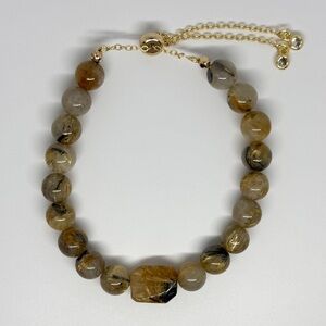 Natural Golden Rutile Crystal Bracelet